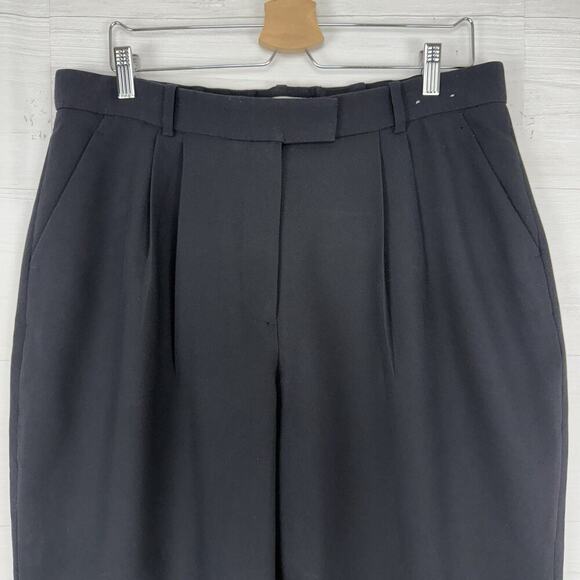 Abercrombie & Fitch Tailored Pants Women 32 / 14 Black High Rise Trousers Sloane - Picture 2 of 14